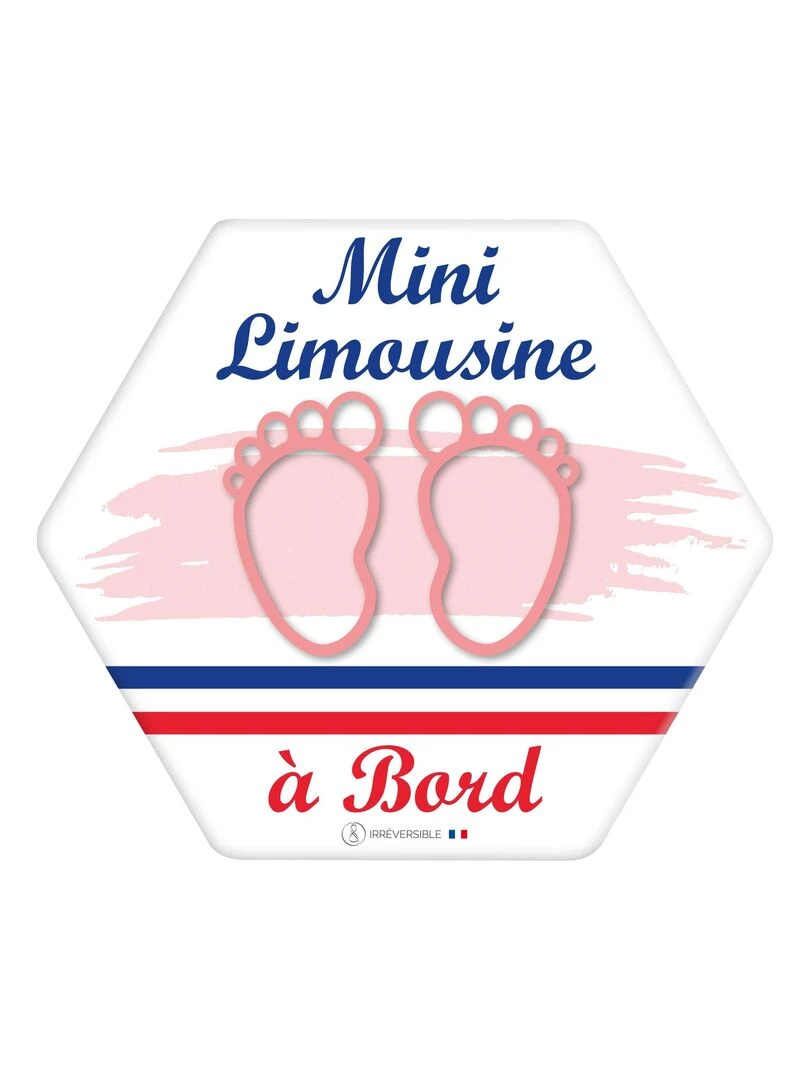 Adhésif bébé à bord Mini Limousin Rose