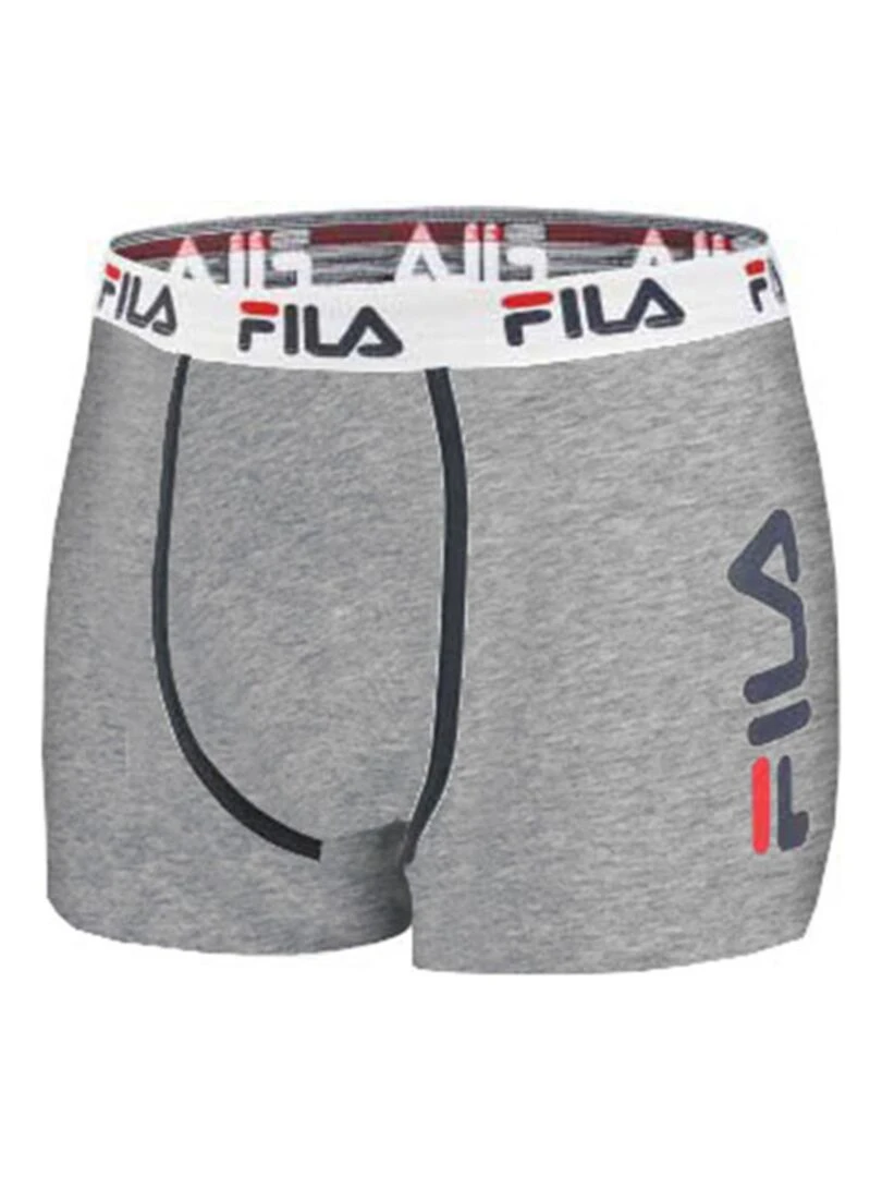 Lot de 2 Boxers homme FU5040 Uni Fila   Noir Gris