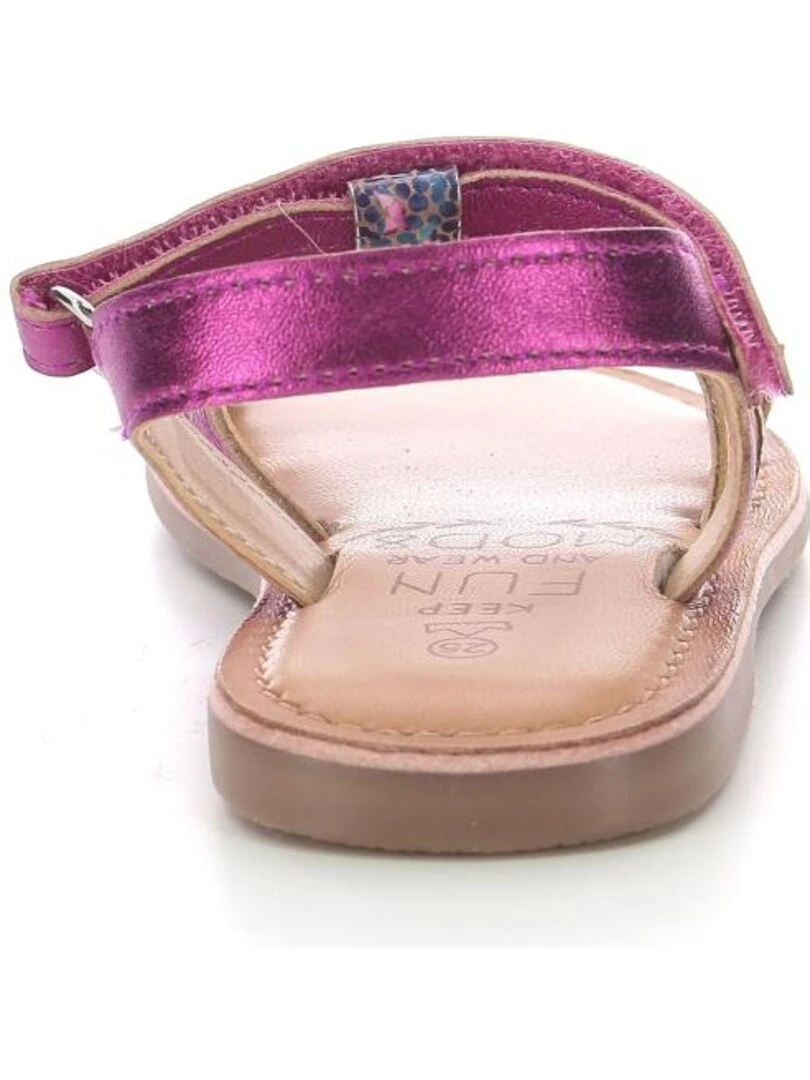 Sandales Cuir Canissa   Rose fushia