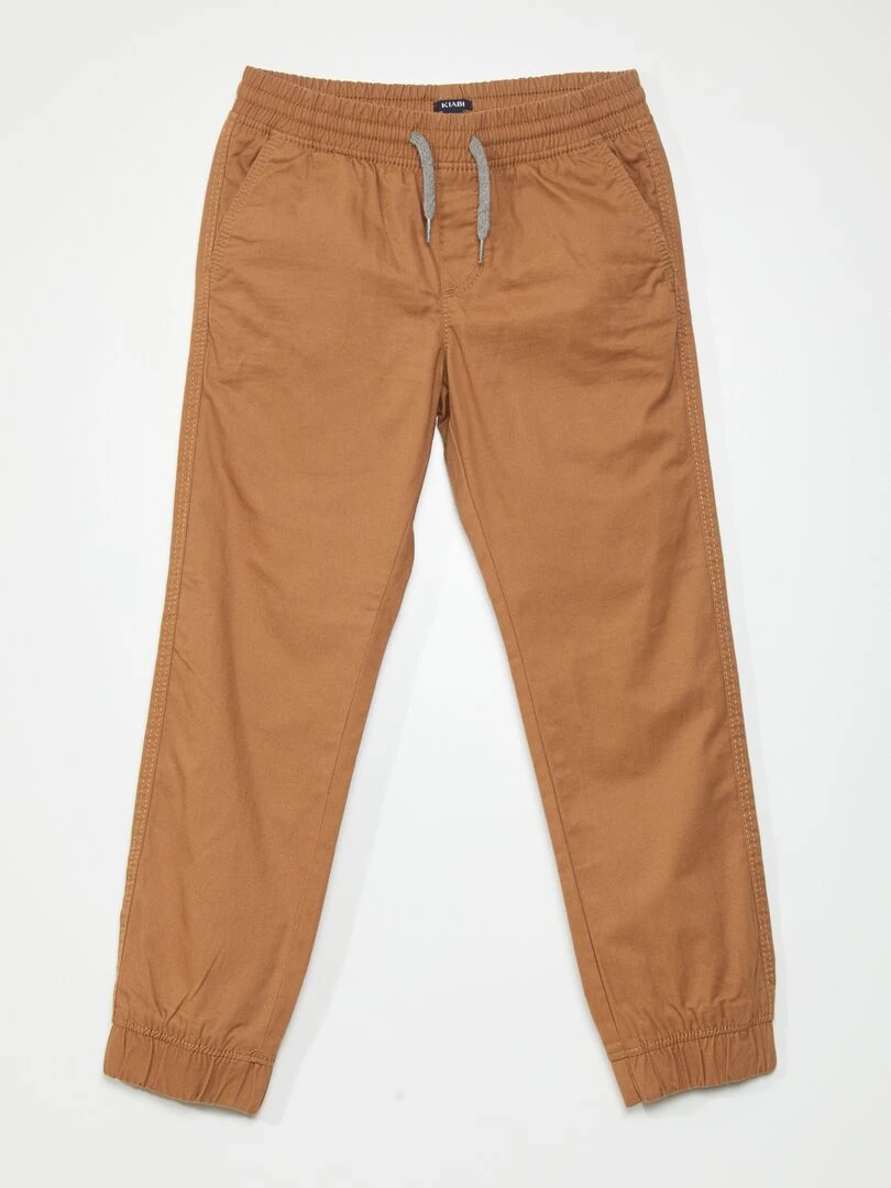 Pantalon Jogger en twill Camel