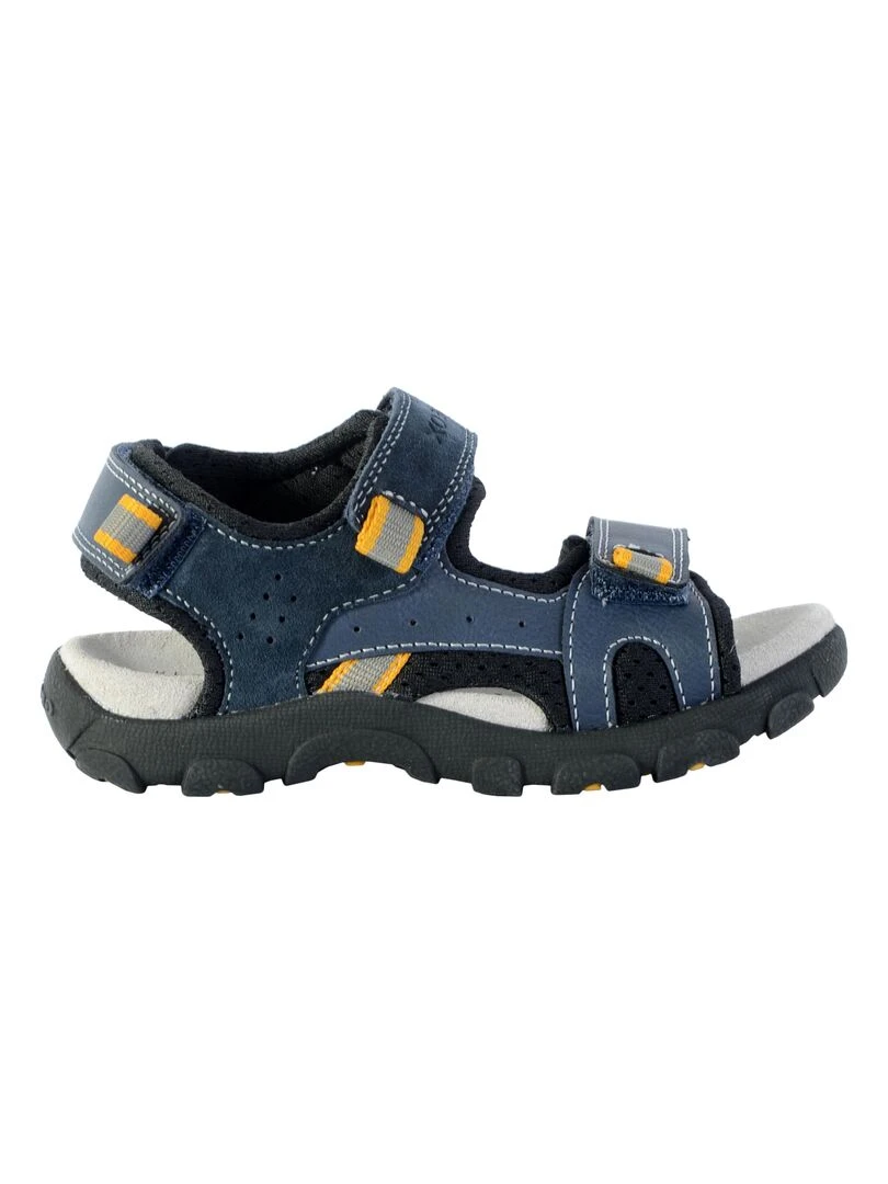 Sandales Cuir Enfant Geox Strada Bleu