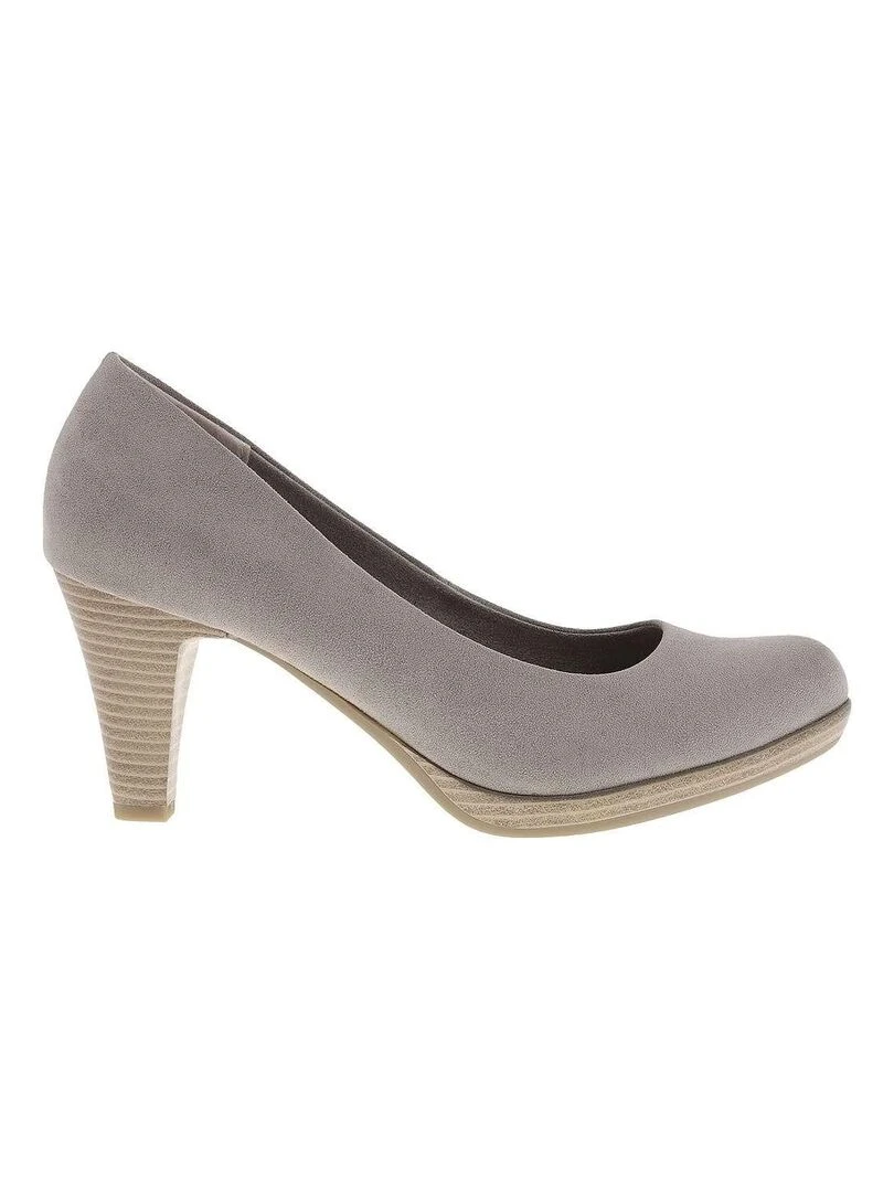 MARCO TOZZI Escarpins talon entonnoir Gris Marron Blanc