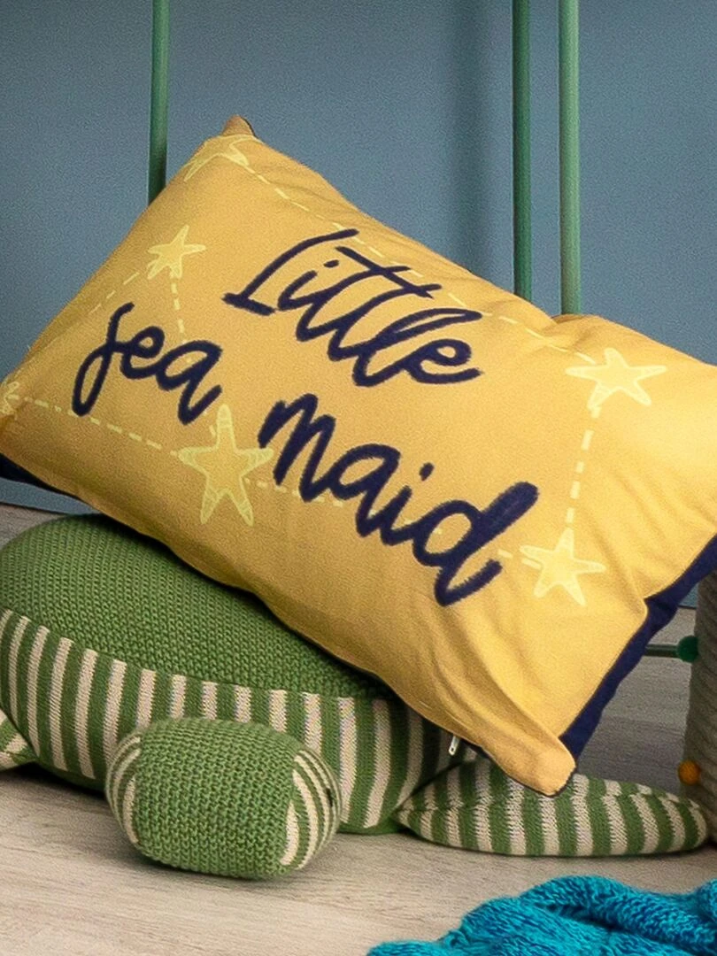 Housse de coussin Happy mermaid "Happyfriday" Blanc