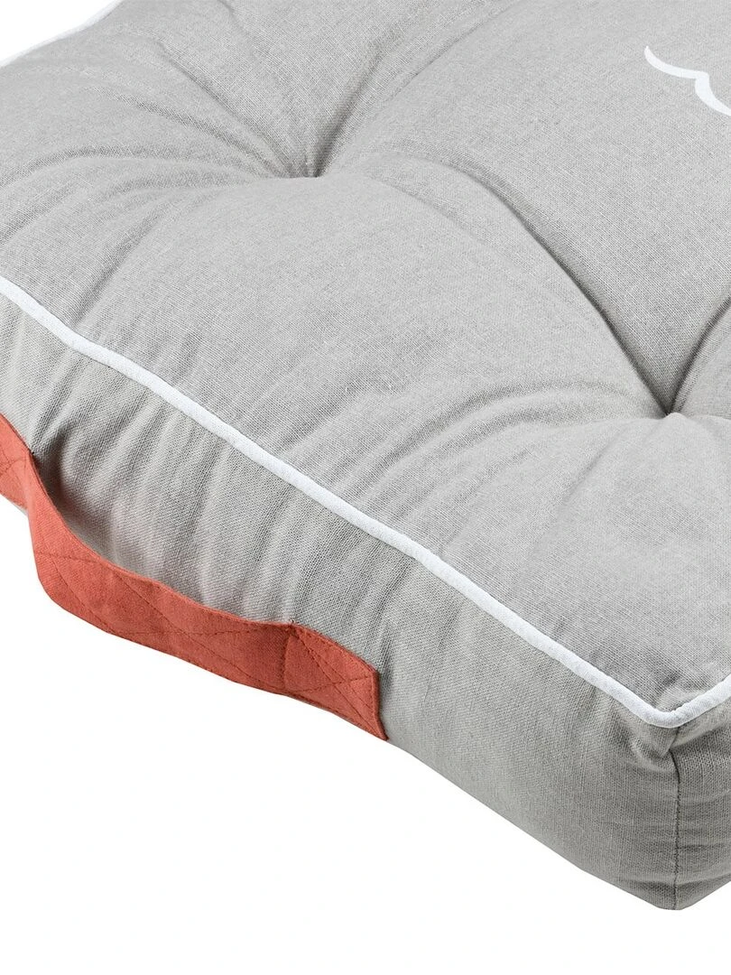 Coussin de sol 45x45 cm Yacht naturel coton Beige