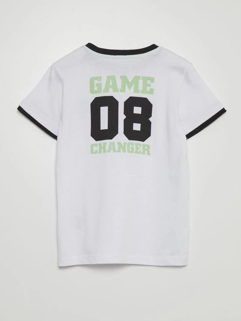 Ensemble t shirt + short   2 pièces   Blanc