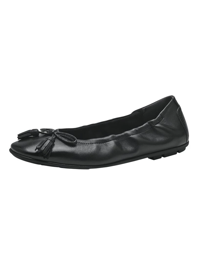 Ballerine Cuir Tamaris   Noir