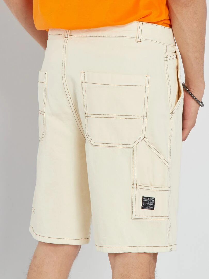 Bermuda en jean   Beige