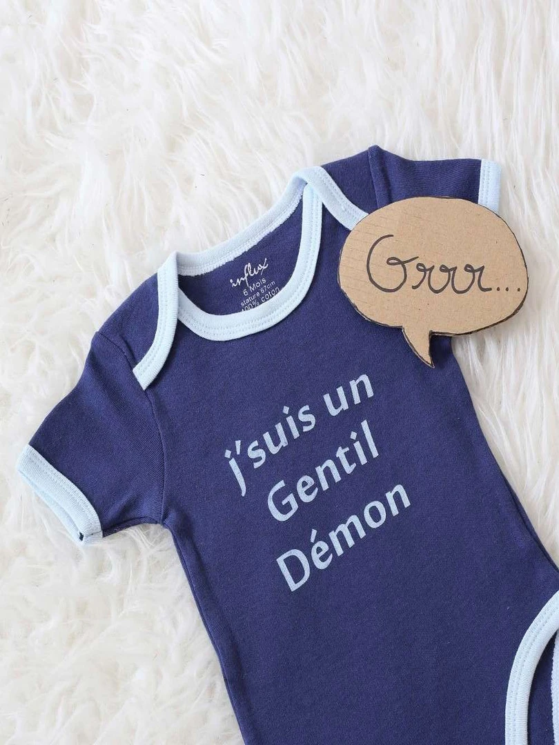 Body manches courtes   Bleu