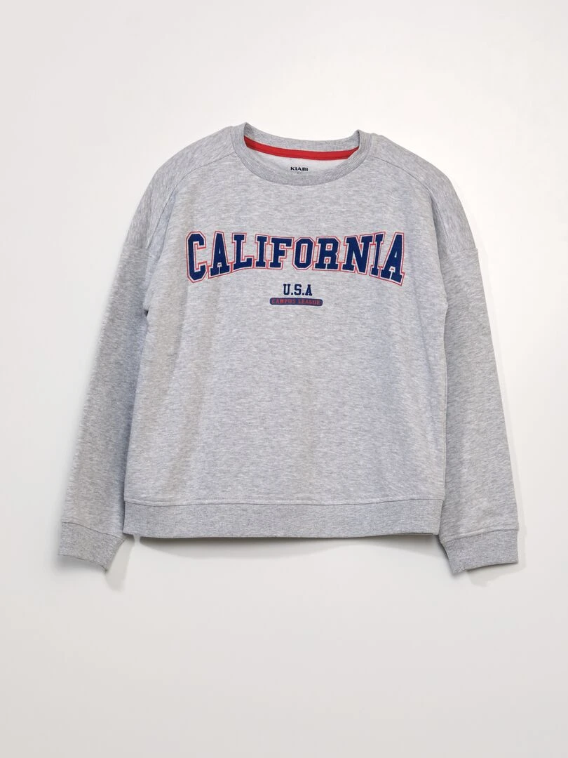 Sweat imprimé ville américaine Gris