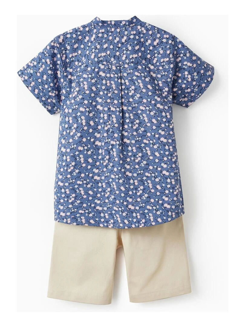 Chemise à manches courtes + Short midi pour garçon LETS PARTY Bleu