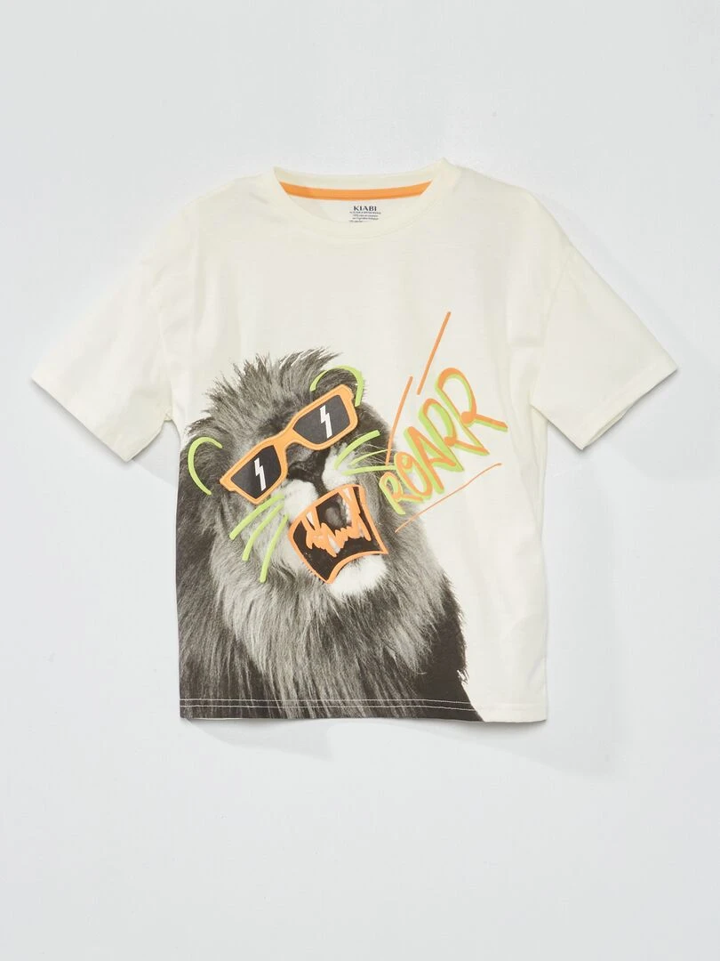 T shirt en jersey ludique Blanc