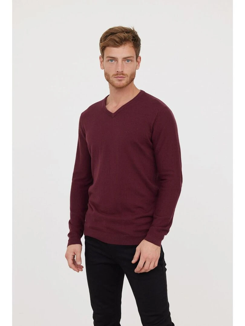 Lee Cooper Pull coton regular CIFAR Rouge foncé