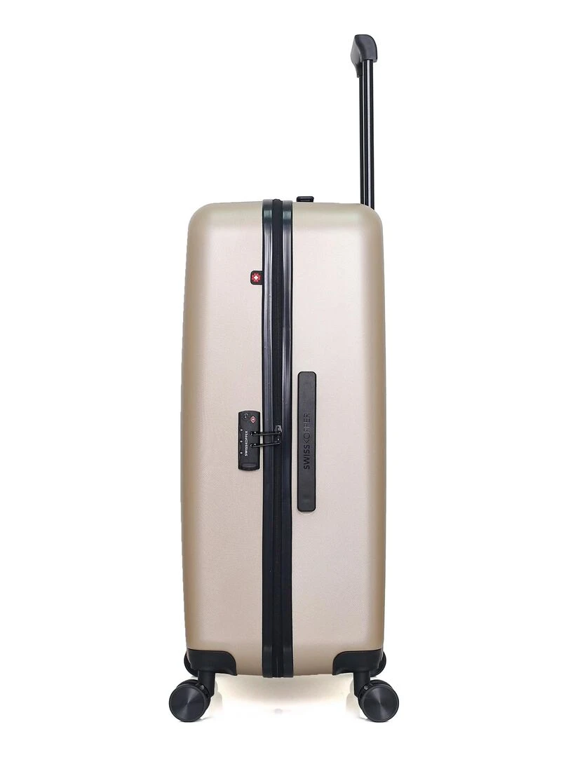 SWISS KOPPER   VALISE GRAND FORMAT ABS ZURICH 4 ROUES 75 CM   Beige