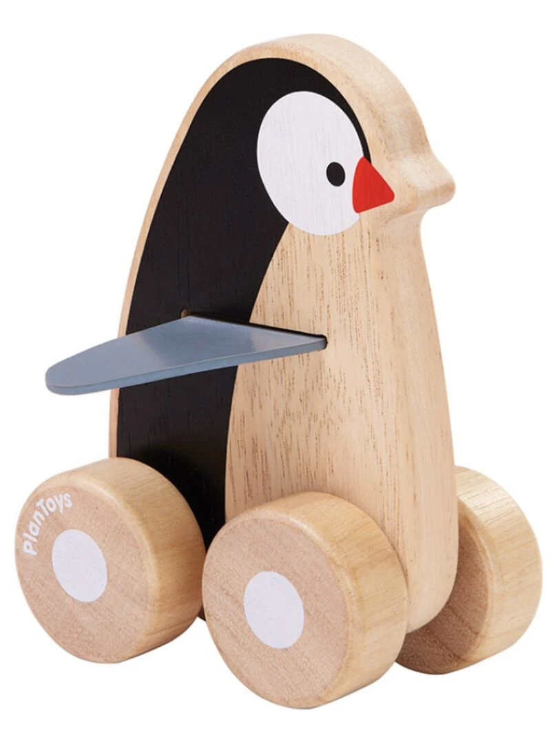 Jouet en bois Pingouin roulant N/A