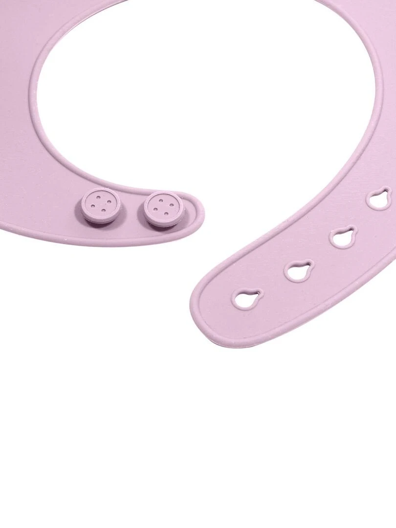 Bavoir bébé en silicone   Rose pâle