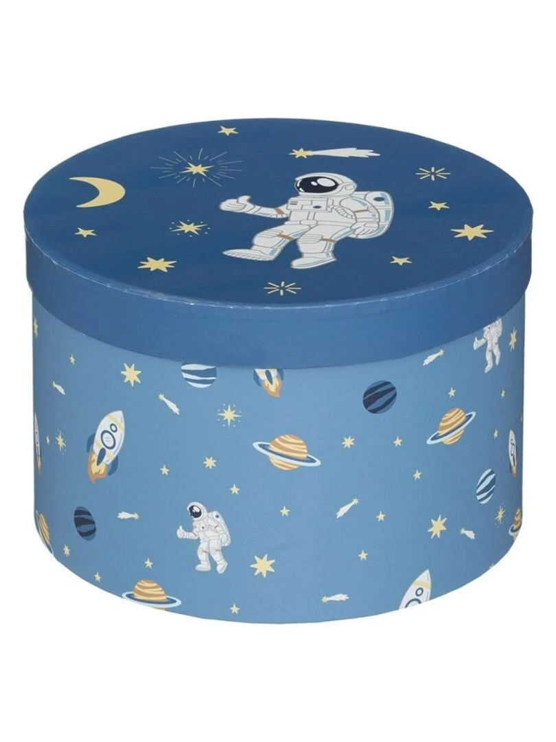 Lot de 3 boites rondes Espace   Bleu