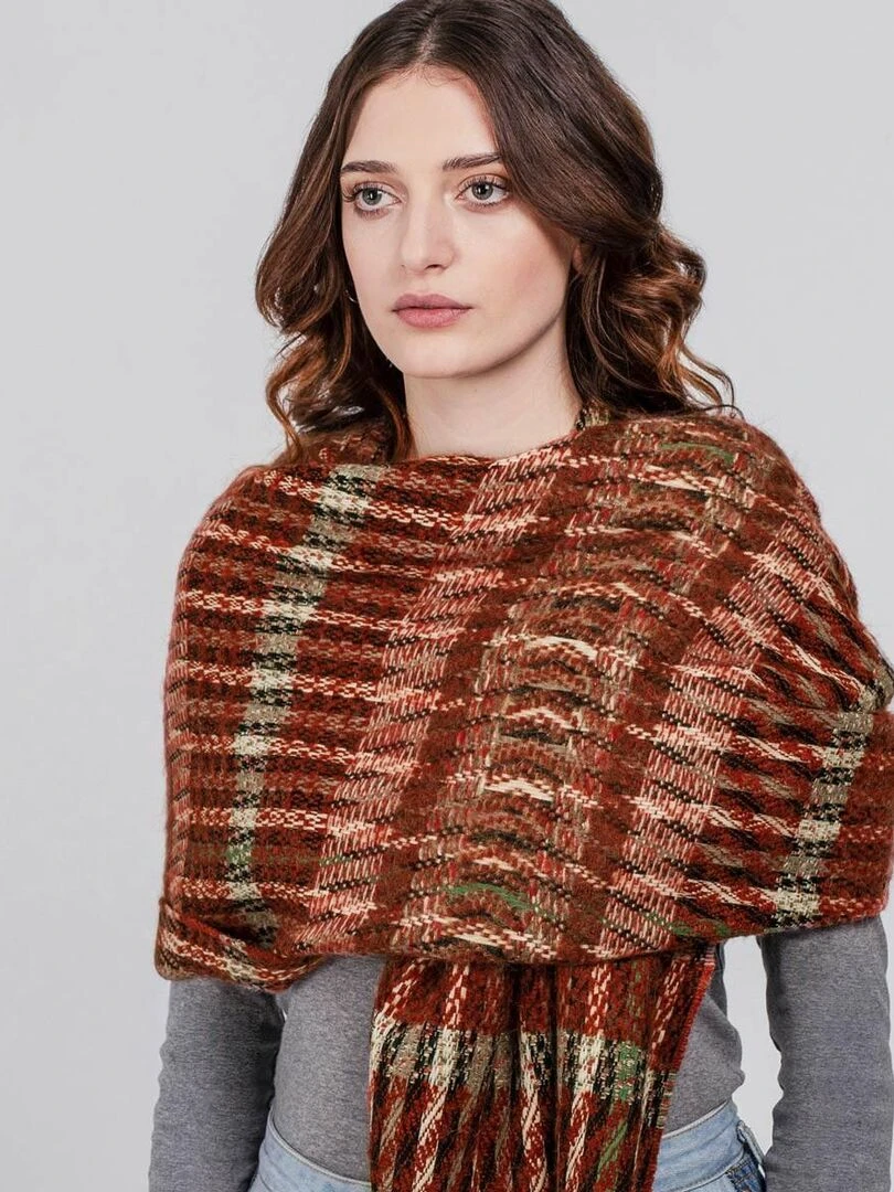 Châle Bolivar Fabriqué en France Marron