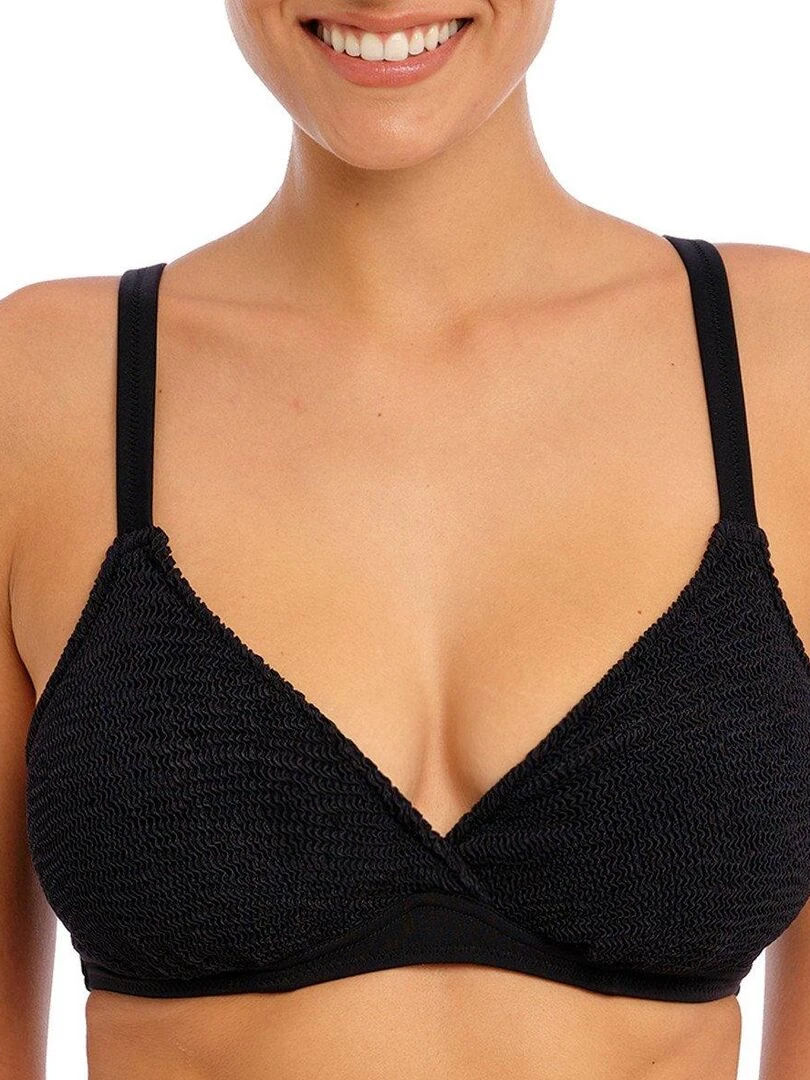 Haut de maillot texturé à armatures Ibiza waves Noir