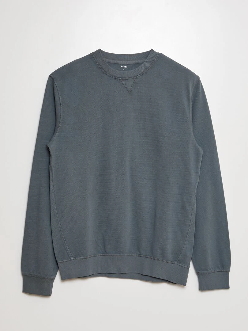 Sweat en nid d'abeilles Gris