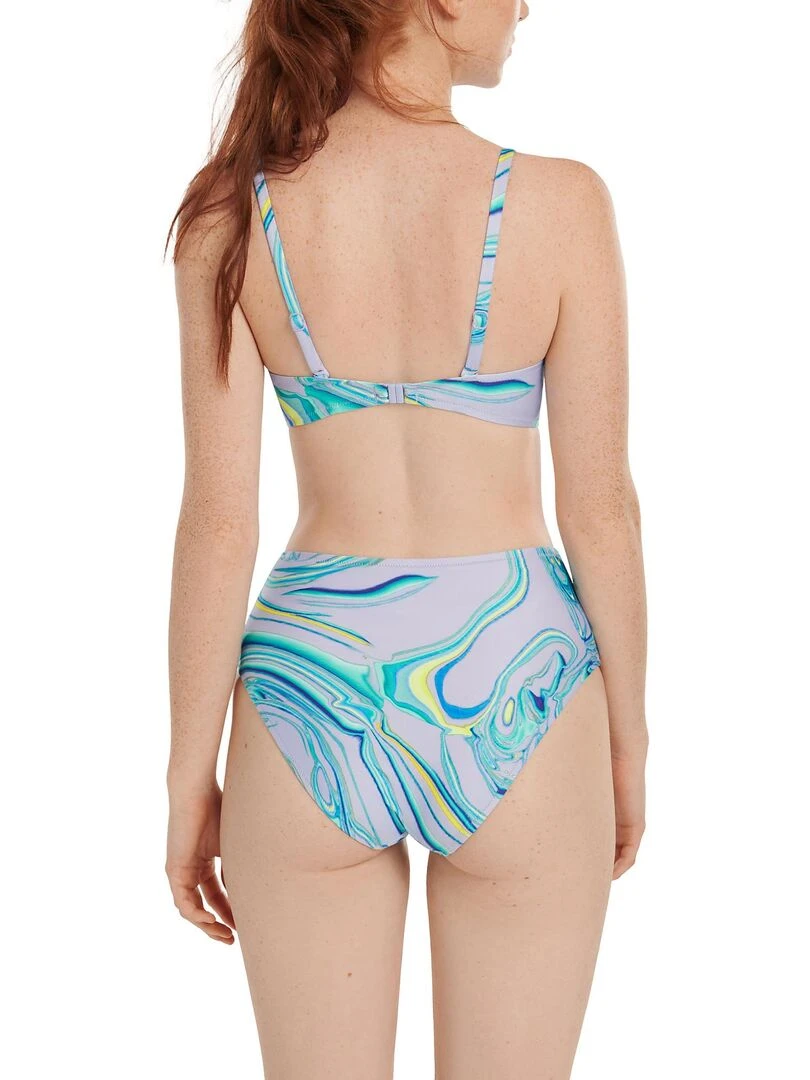 Bas maillot slip de bain échancré taille haute Queensland   Violet