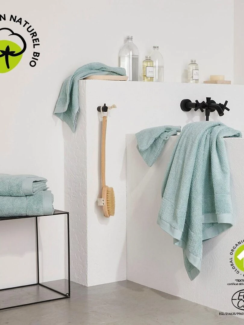 Serviette de bain uni 'BIO ORGANIC' 'TODAY'   Vert