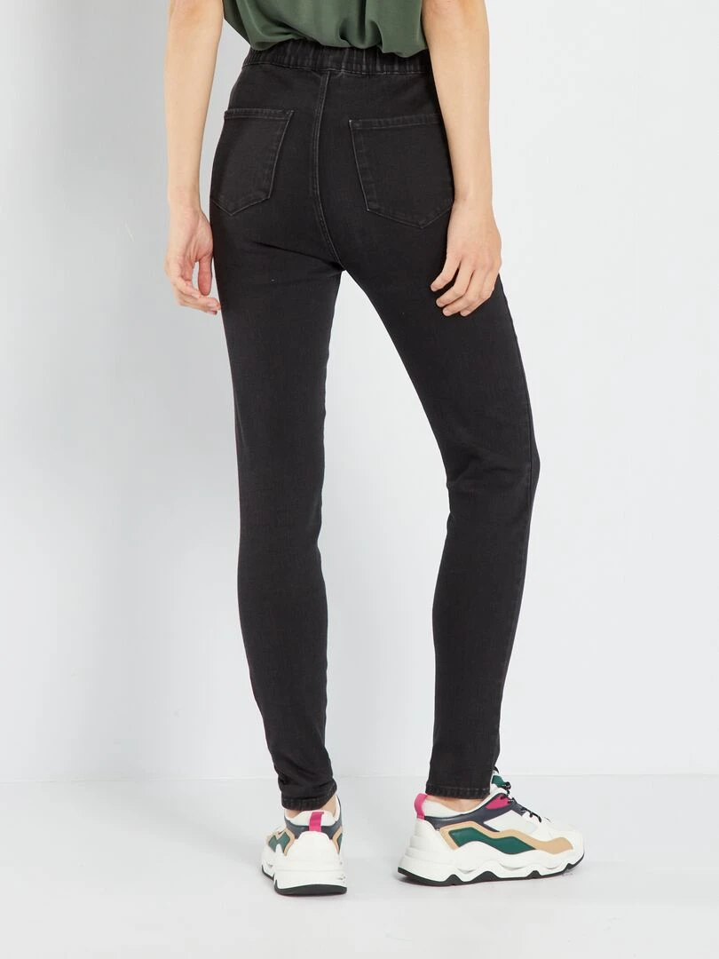 Jegging taille haute stretch   Noir