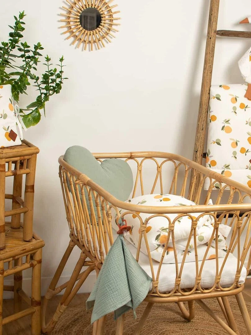 Grande cape de bain en coton et bambou  Clem   Blanc