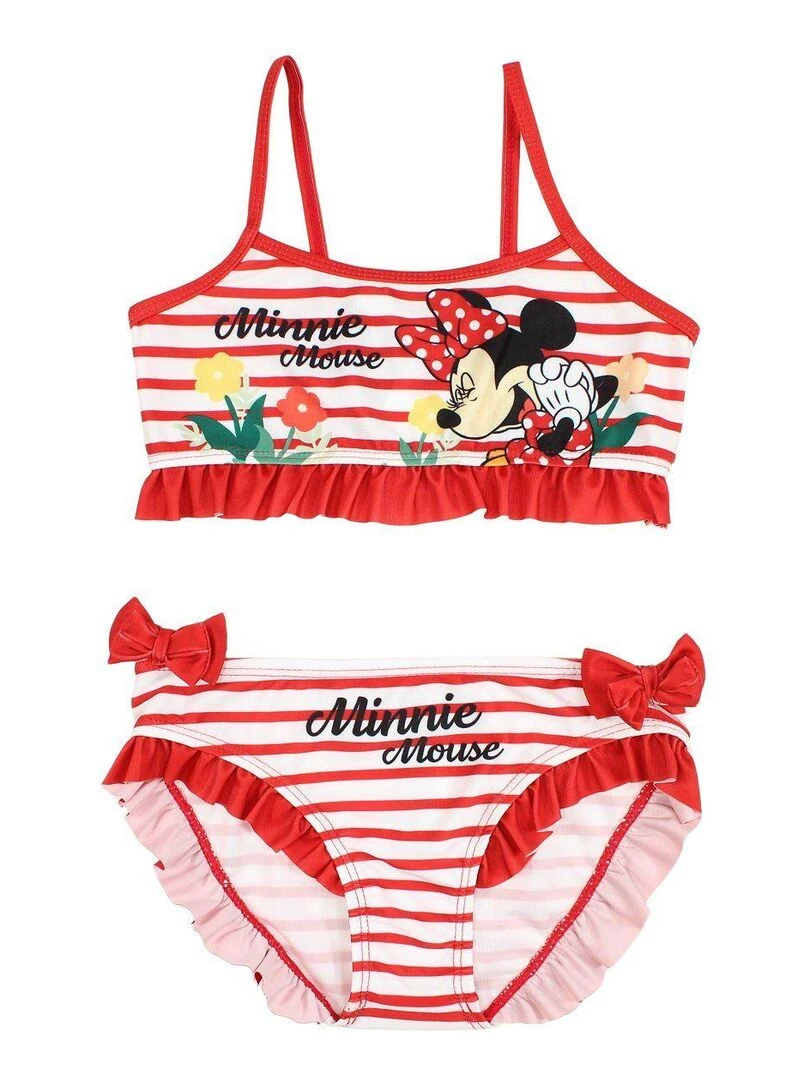 Disney   Maillot De Bain fille imprimé Minnie   Jaune