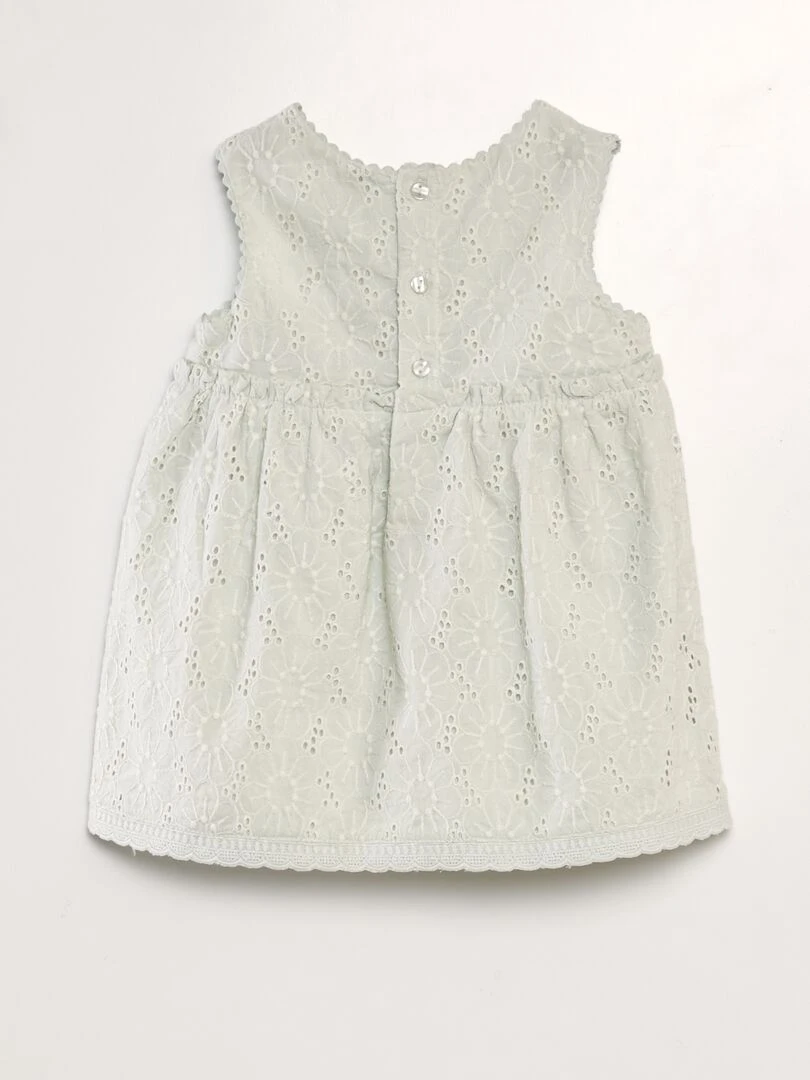 Robe en broderies anglaises Vert