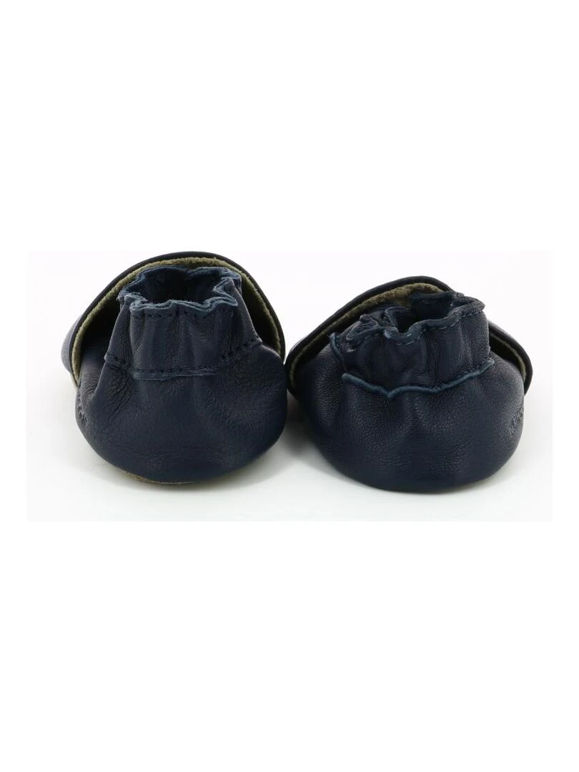 Chaussons Cuir Myfirst   Bleu marine