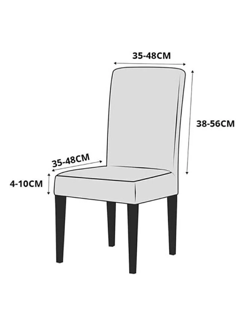 Lot de 2 Housses de chaise velours Gris Gris