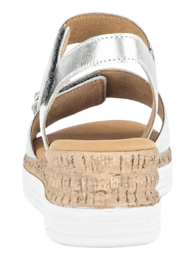 Sandale Compensé Cuir Gabor Lamina   Gris