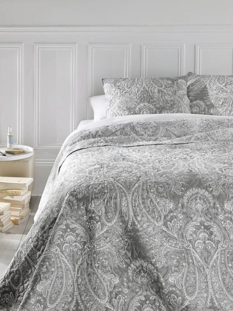 Dessus de lit 240x260 Marie Gris. Multicolore