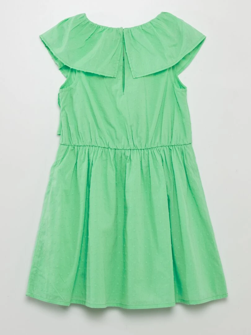 Robe en coton plumetis   Vert