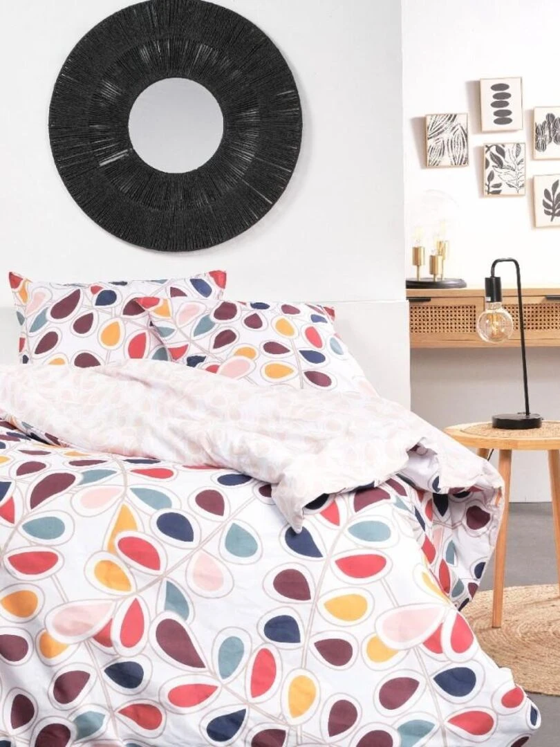 Housse de couette Sunshine 11.35 + taie(s) 100% coton 57 fils Blanc