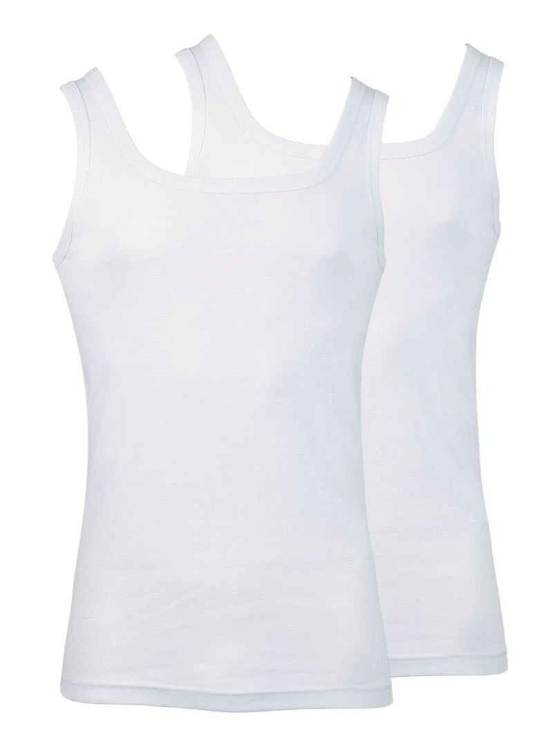 Lot de 2 débardeurs homme Eco Pack   Blanc