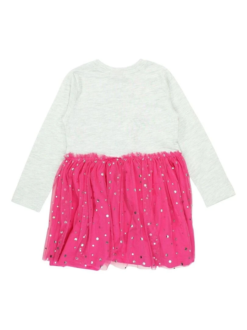 Disney   Robe fille imprimé Minnie en coton   Rose fushia