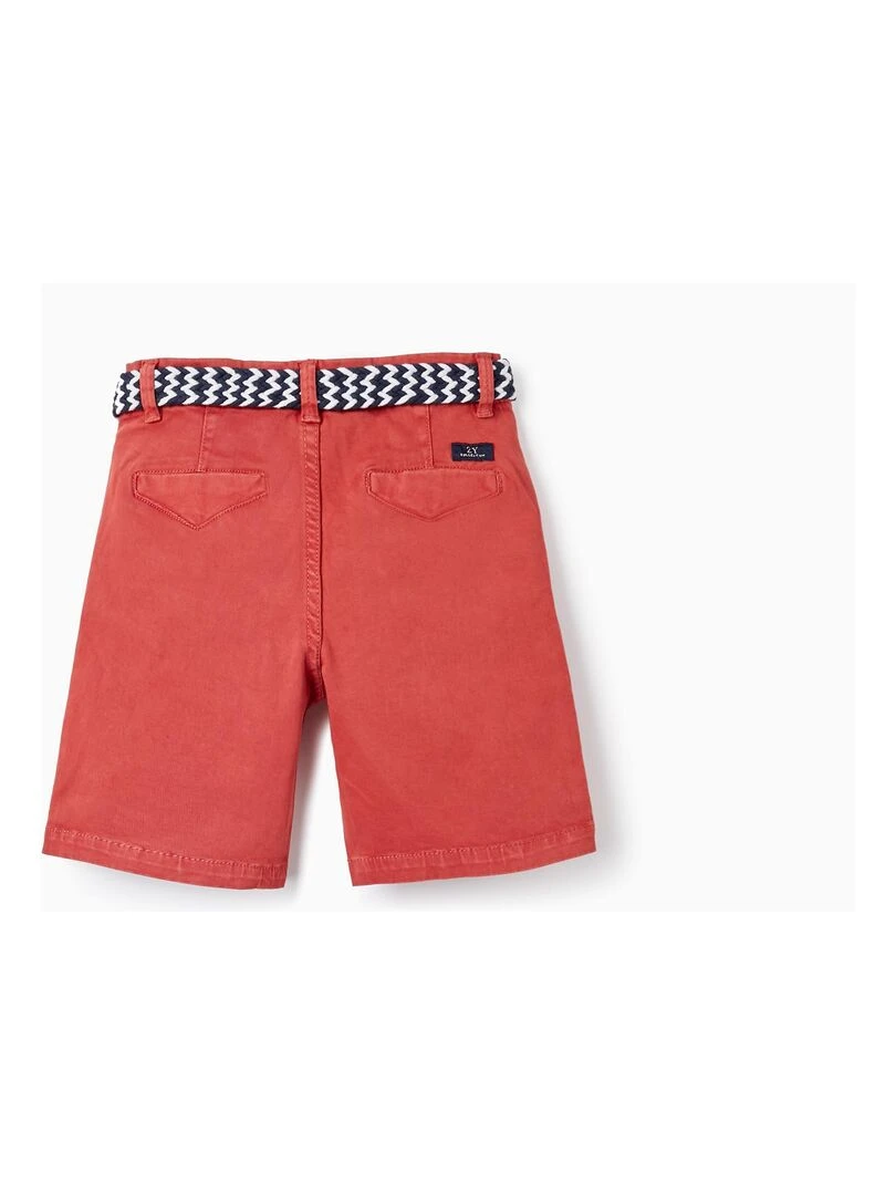 Shorts Midi avec Ceinture pour Garçon ATLANTIC COMPANY Rouge