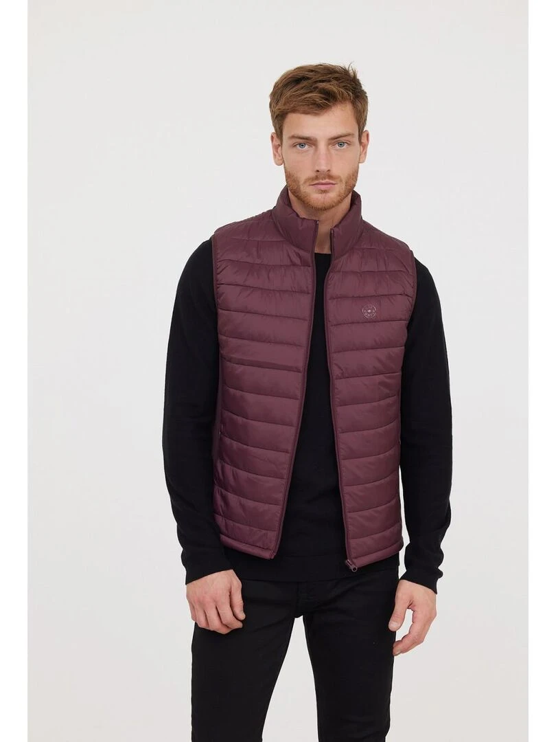 Lee Cooper Doudoune sans manches nylon regular FONILE Rouge foncé