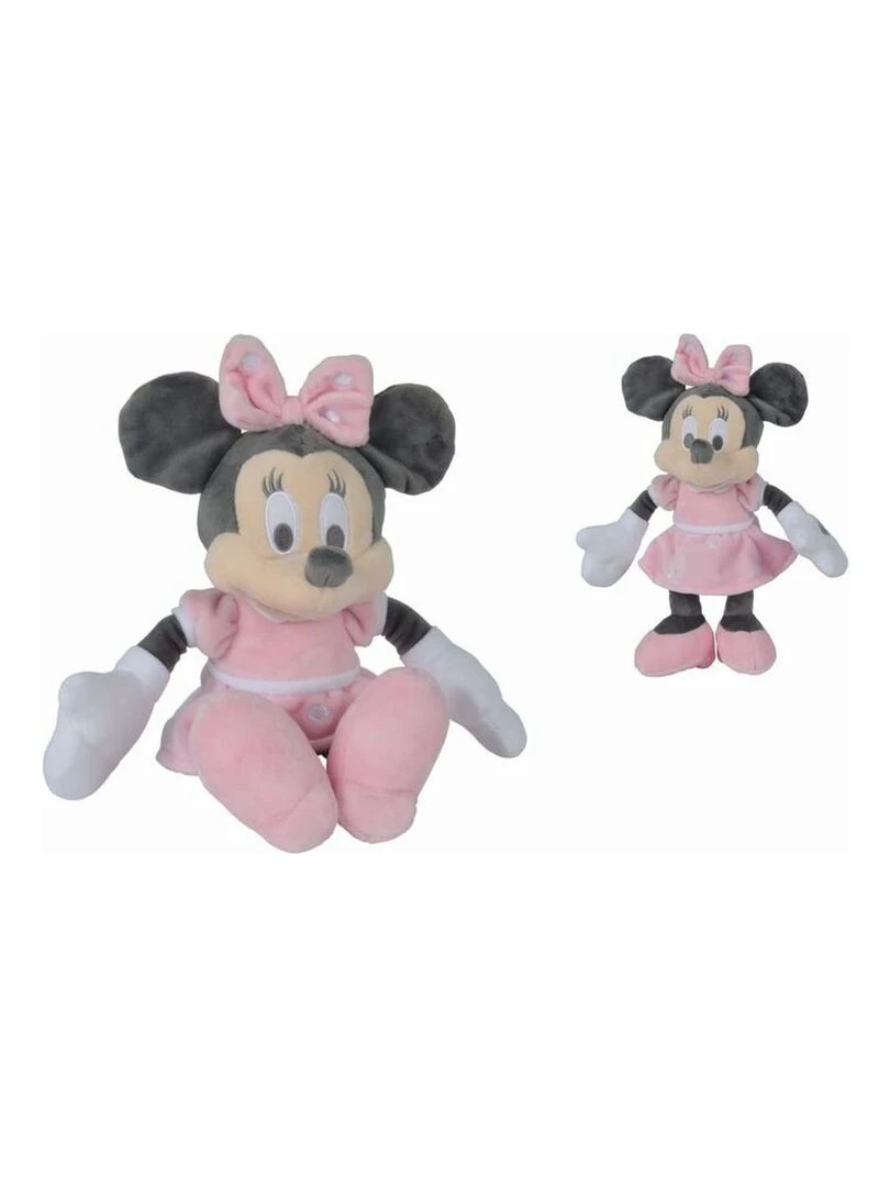 Doudou Disney Souris Rose Tonal 25 cm pantin Minnie Rose