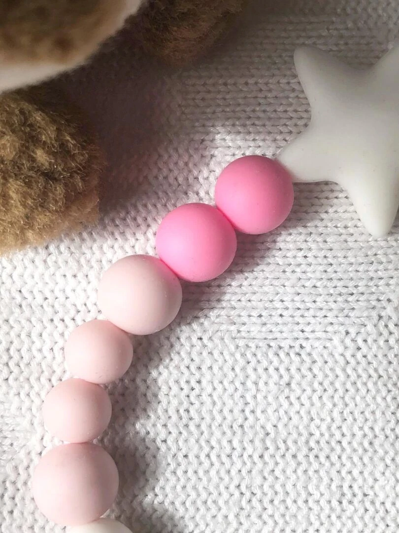 Accroche Tétine Lollipop Rose   Rose