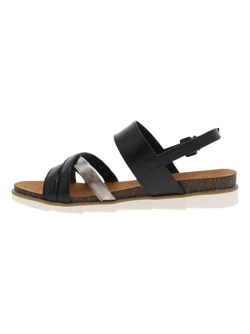 MARCO TOZZI   Nu pieds plats cuir   Noir