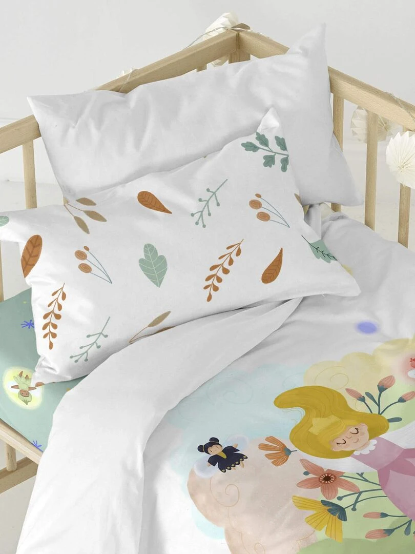 Parure housse de couette 2 pièces Dreaming "Happyfriday"   Blanc