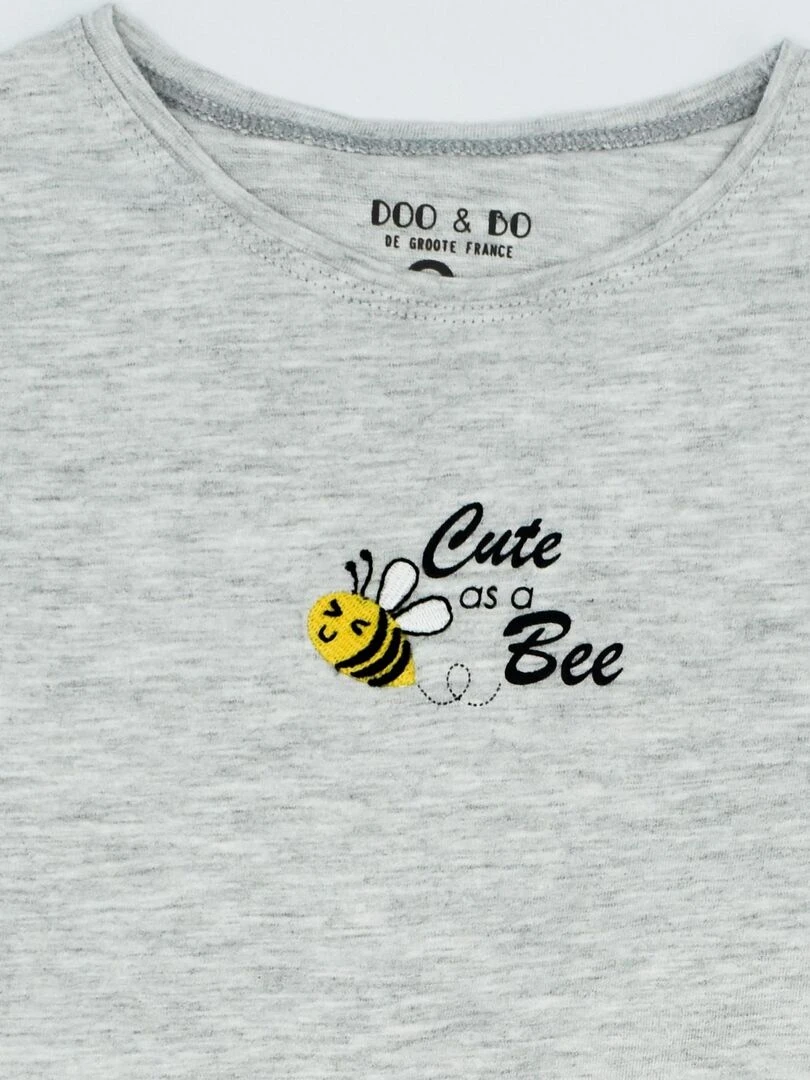 Pyjama Short Jersey 'demain''doo&bo'   Gris