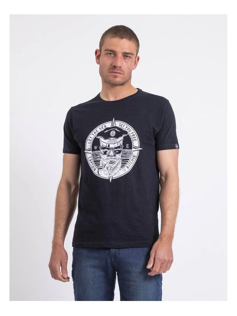 T shirt col rond NOLOLAND Bleu marine