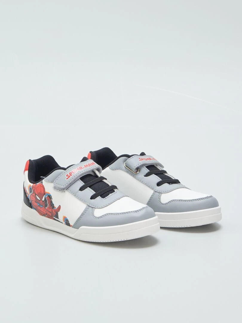 Baskets sneakers 'Spiderman' Gris/blanc