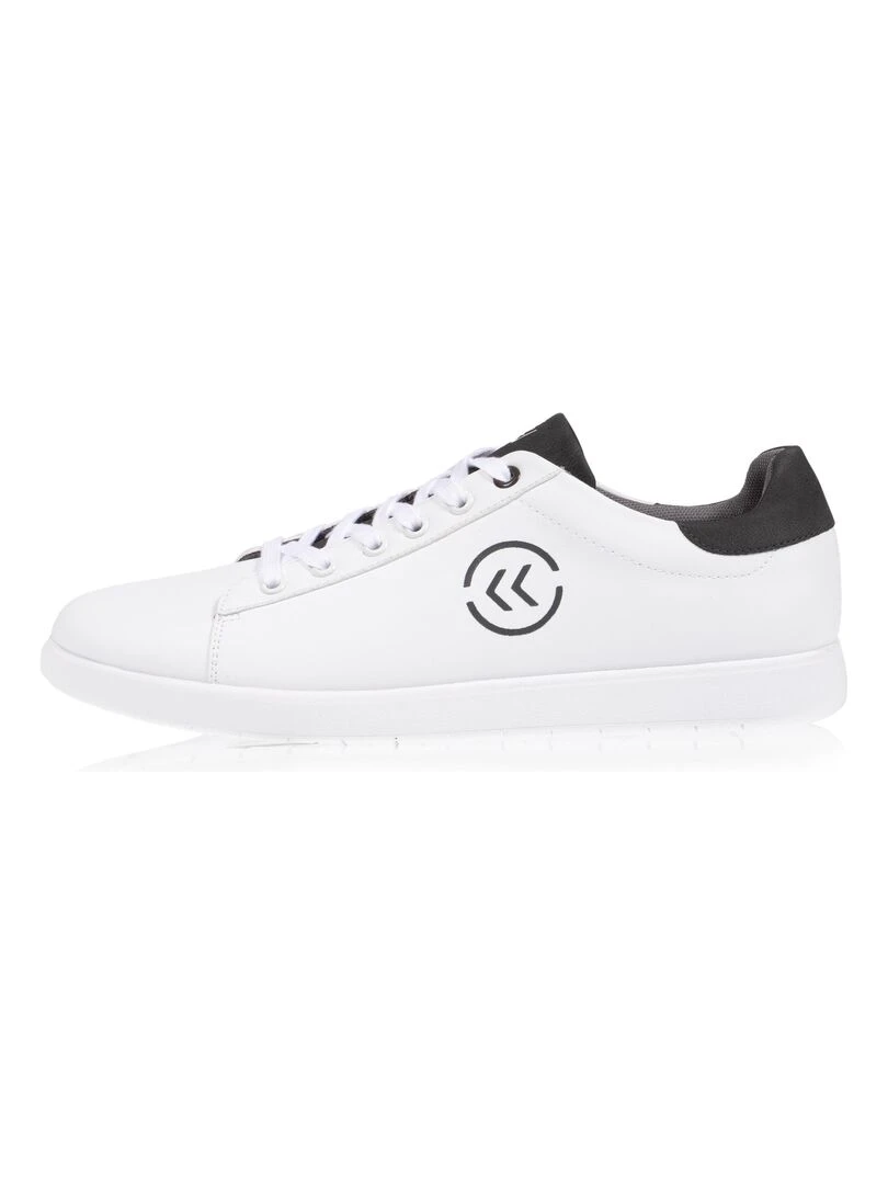 Baskets Confort Homme Effet Grainé Blanc   Blanc