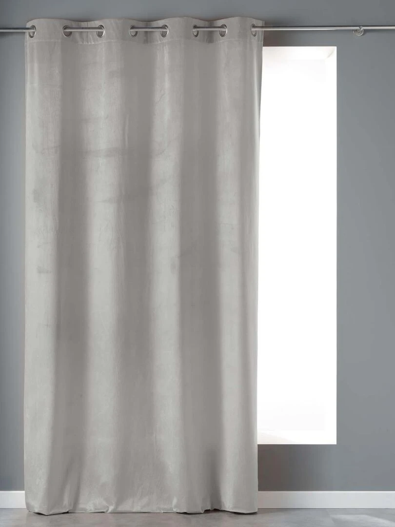 Rideau a oeillets velours Collection Velvetina Gris