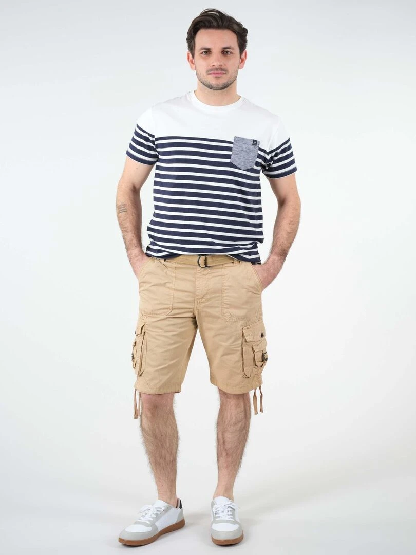 Bermuda casual pour homme 'Deeluxe' Beige