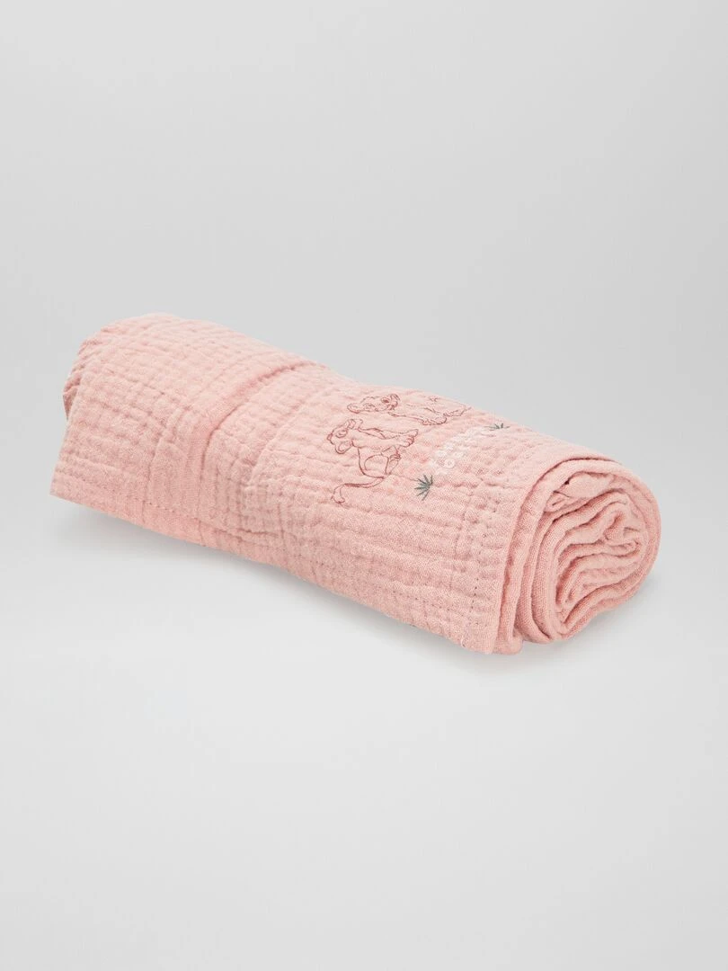 Lot de 2 langes en gaze de coton 'Simba'   Rose